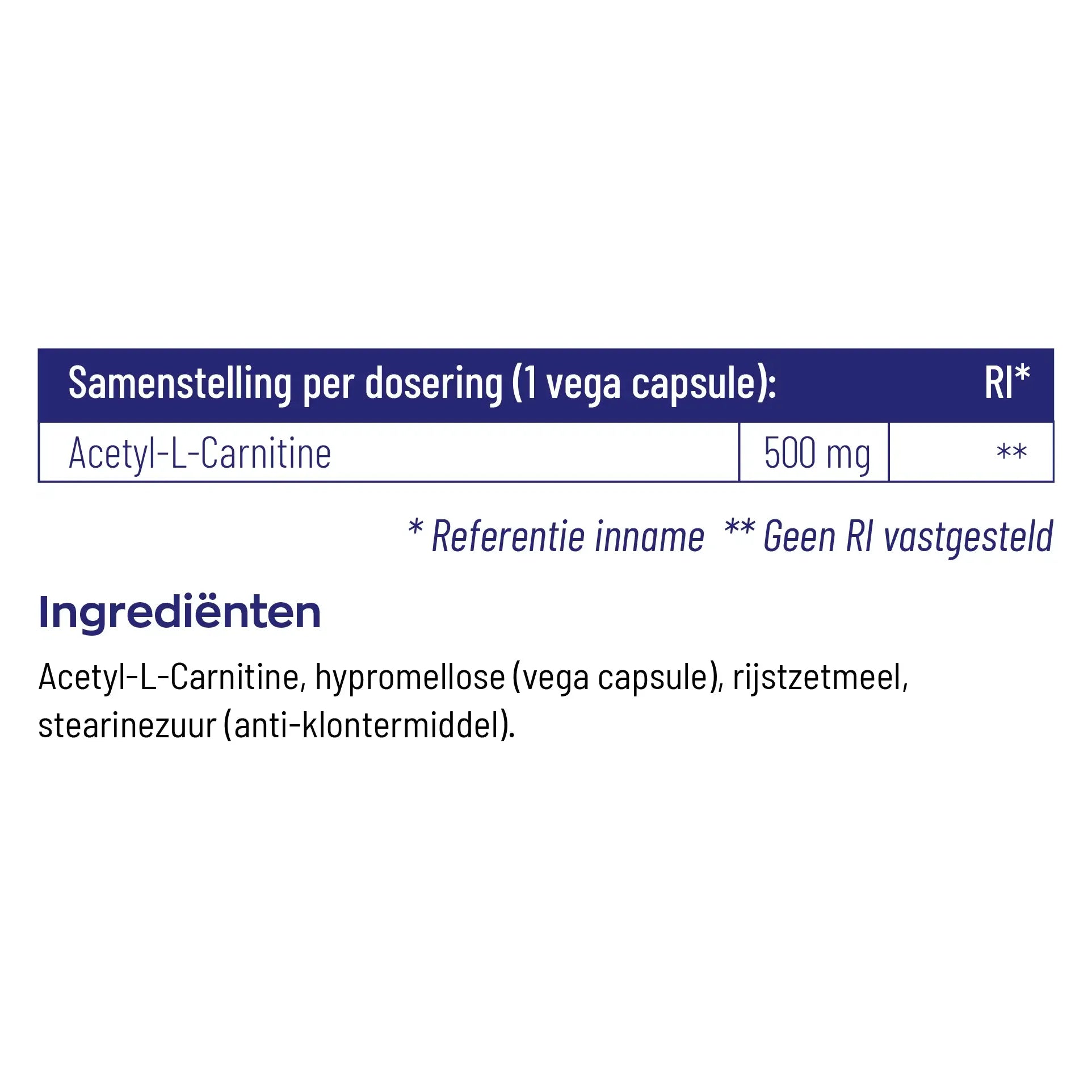 Vitakruid Acetyl-l-carnitine 500 mg 90 vcaps