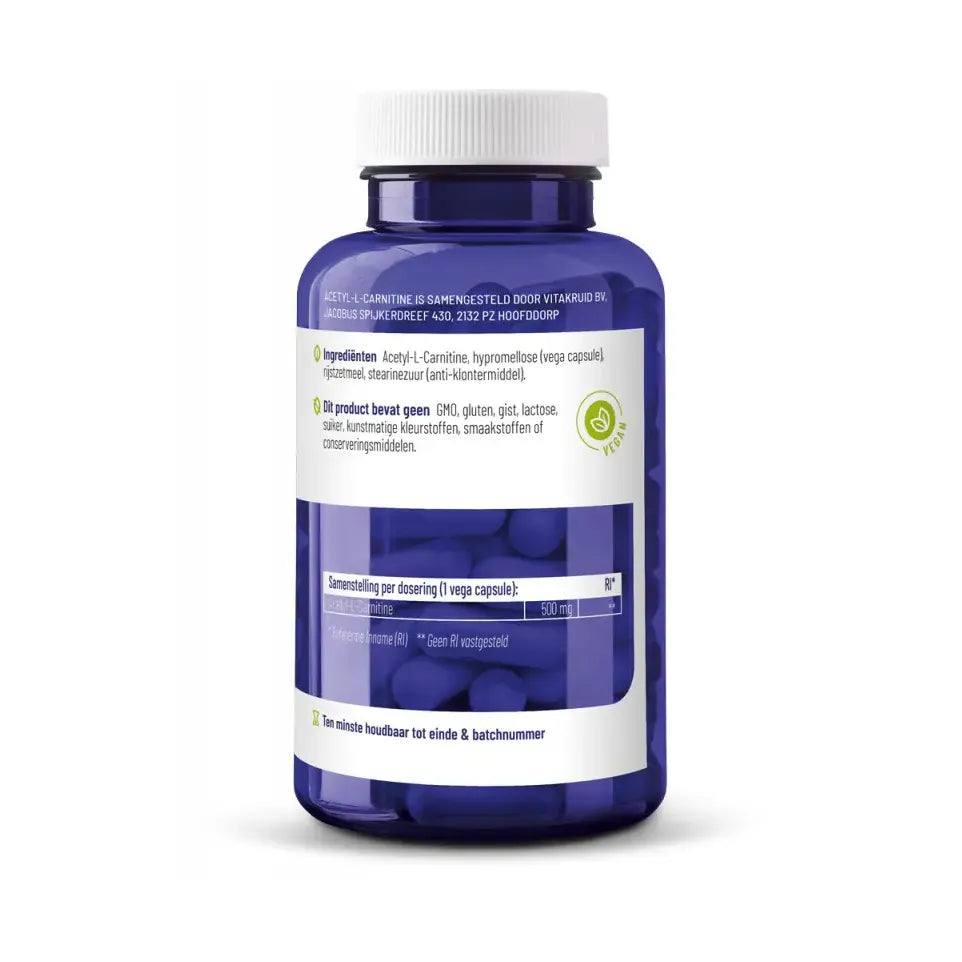 Vitakruid Acetyl-l-carnitine 500 mg 90 vcaps