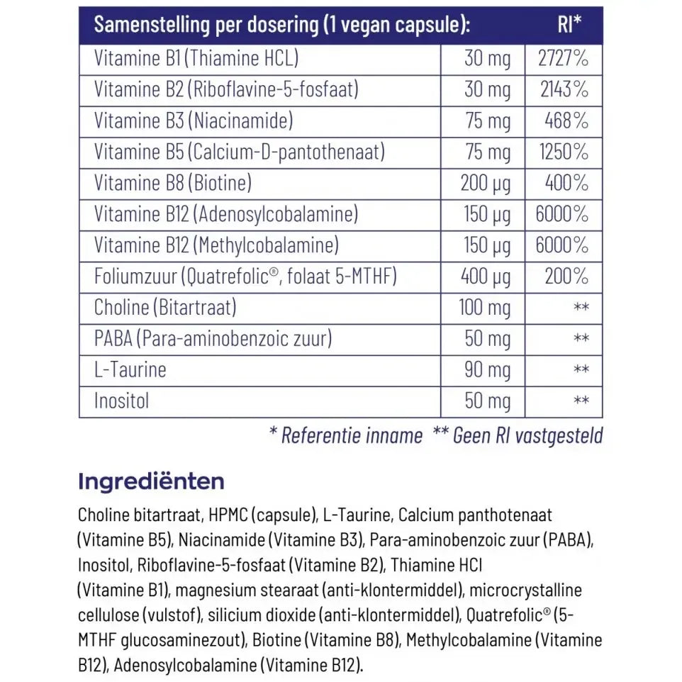 Vitakruid B-Complex actief zonder B6 90 vcaps