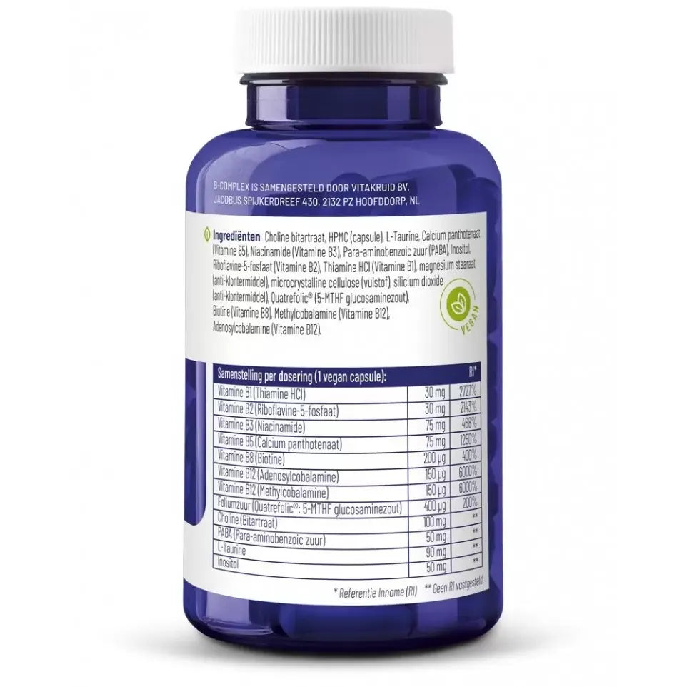 Vitakruid B-Complex actief zonder B6 90 vcaps