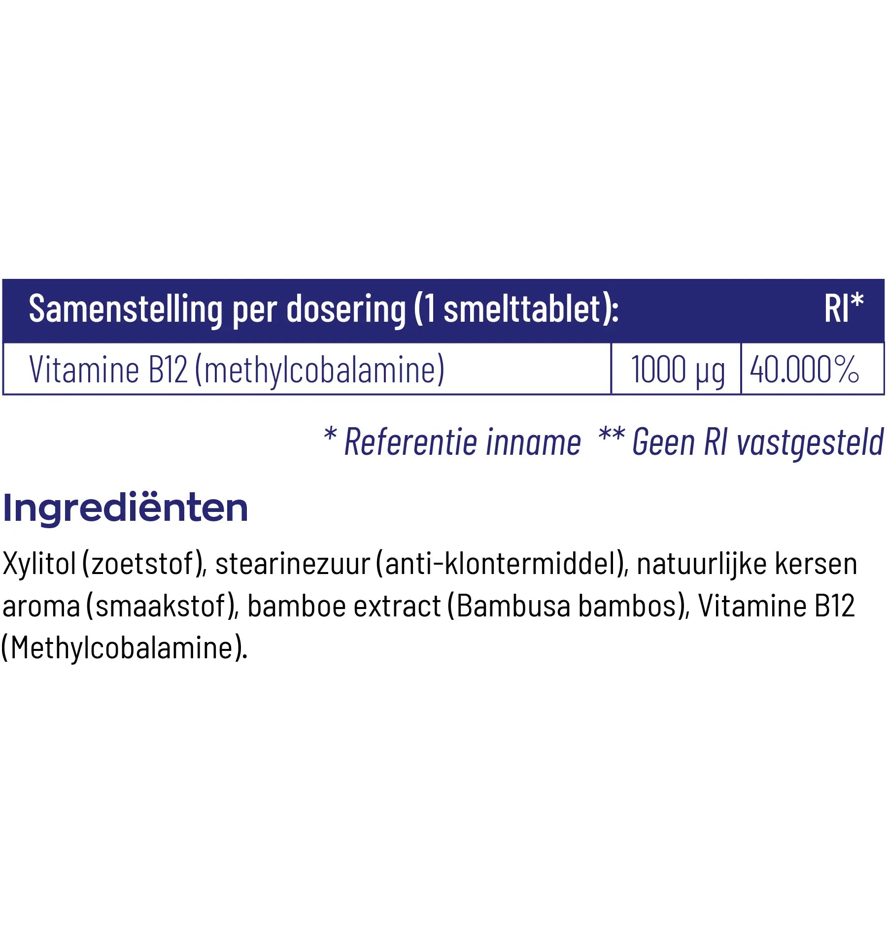 Vitakruid B12 1000 mcg methylcobalamine 90 tabletten (afbeelding 4)
