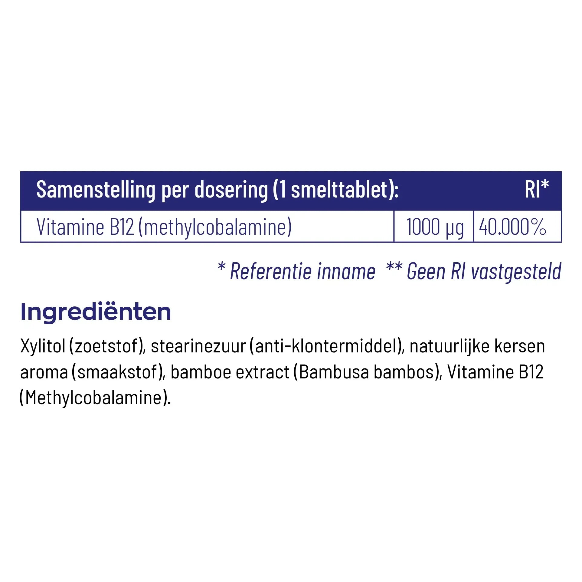 Vitakruid B12 1000 mcg methylcobalamine 90 tabletten (afbeelding 4)