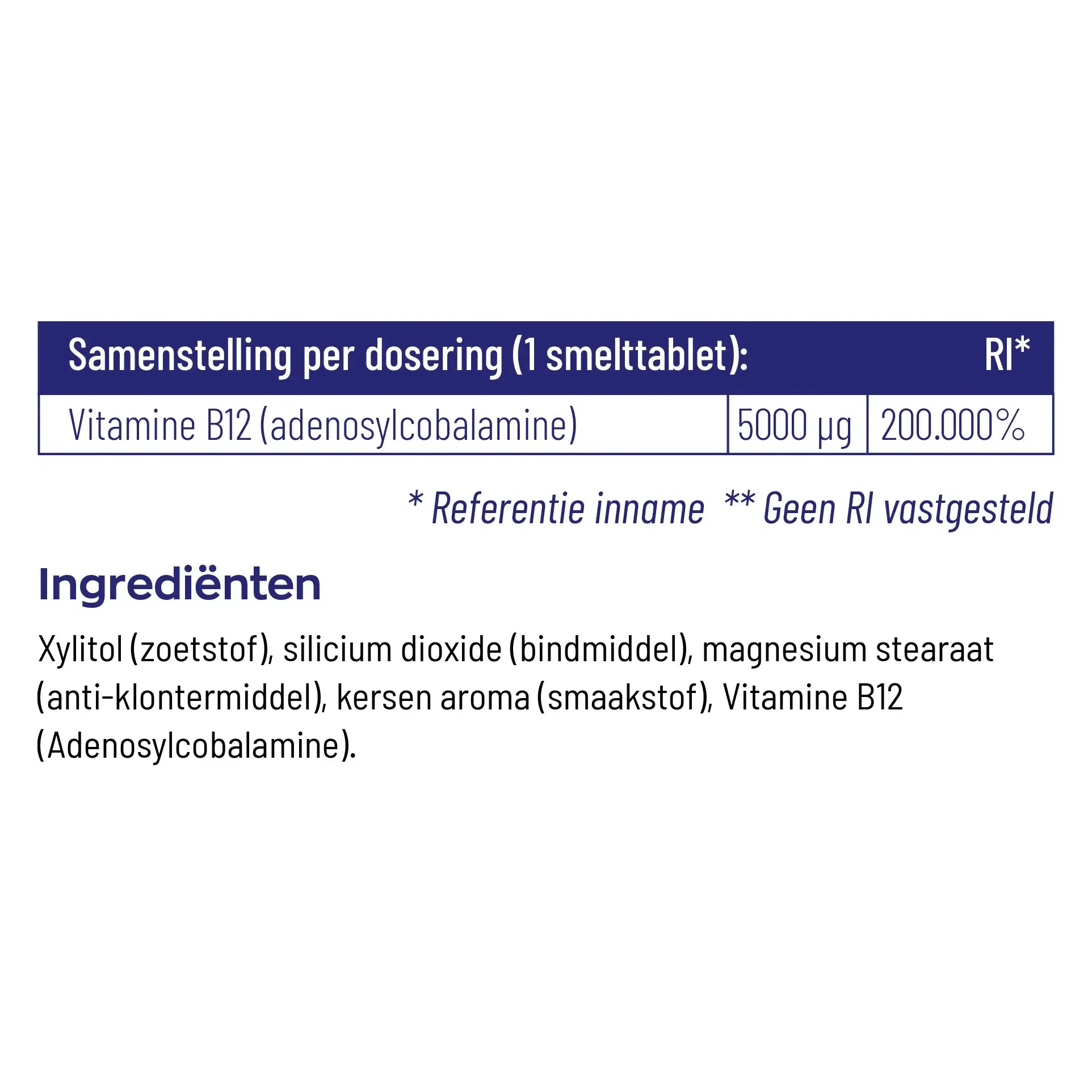 Vitakruid B12 5000 mcg adenosylcobalamine 60 tabletten