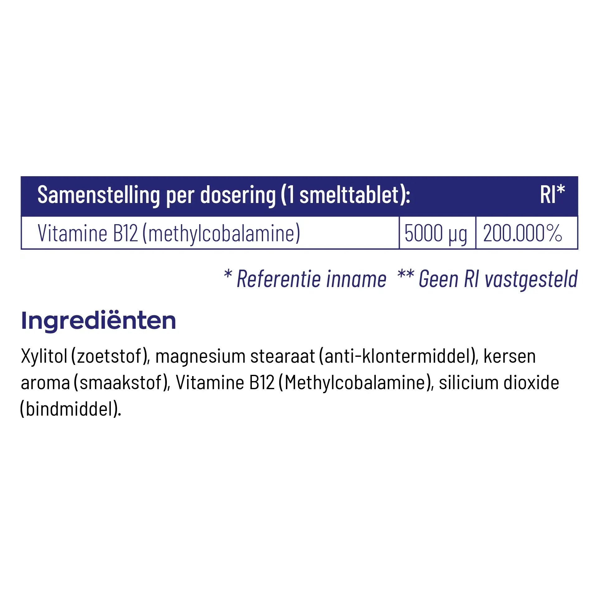 Vitakruid B12 5000 mcg methylcobalamine 60 tabletten