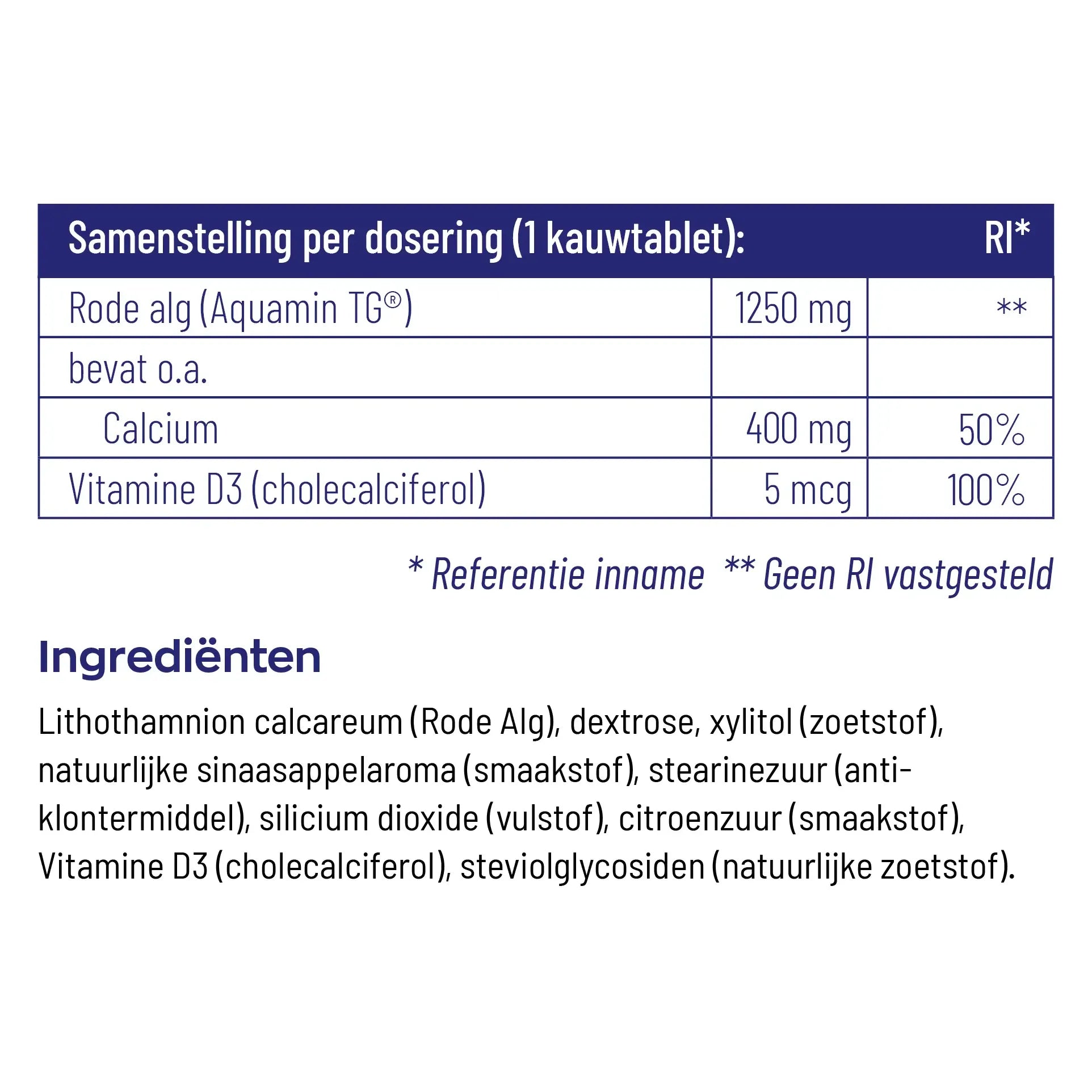 Vitakruid Calcium 400 & D3 100 kauwtabletten
