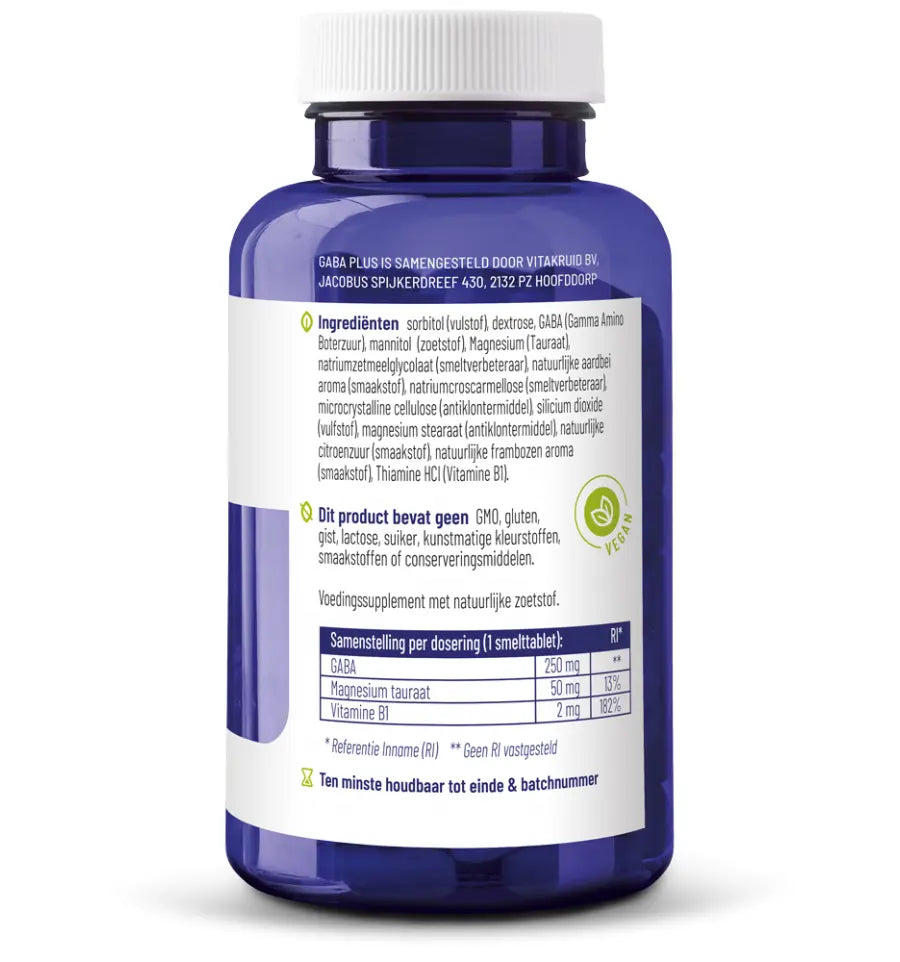 Vitakruid GABA Plus 90 zuigtabletten (afbeelding 3)