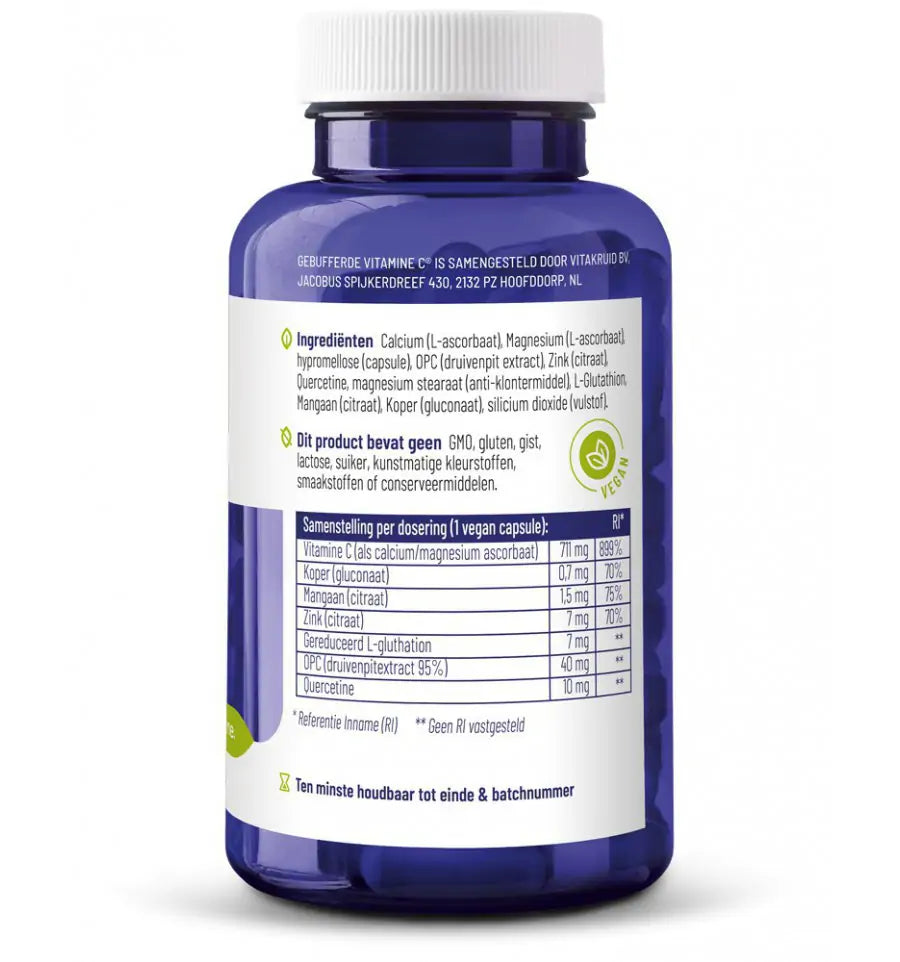 Vitakruid Gebufferde Vitamine C 90 vcaps (afbeelding 3)