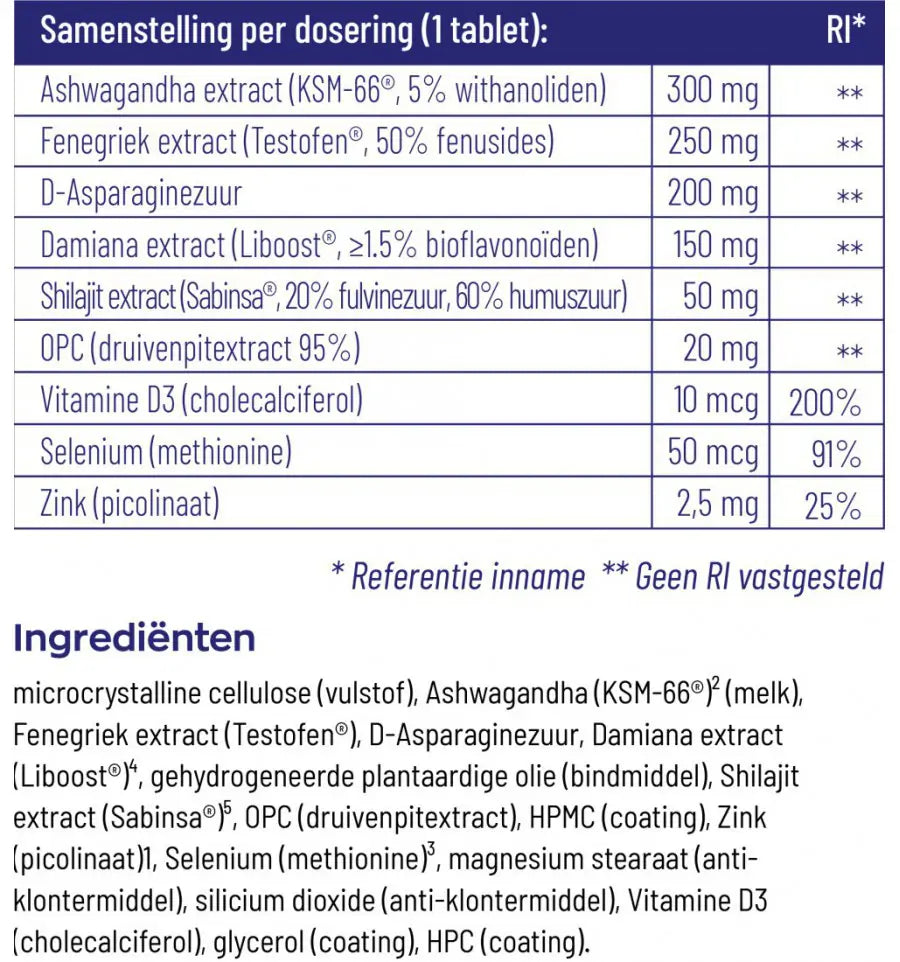 Vitakruid Homme 60 tabletten (afbeelding 4)
