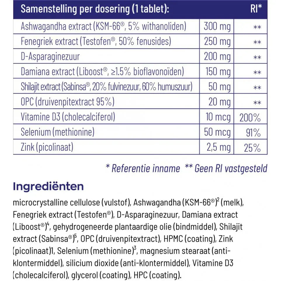 Vitakruid Homme 60 tabletten (afbeelding 4)