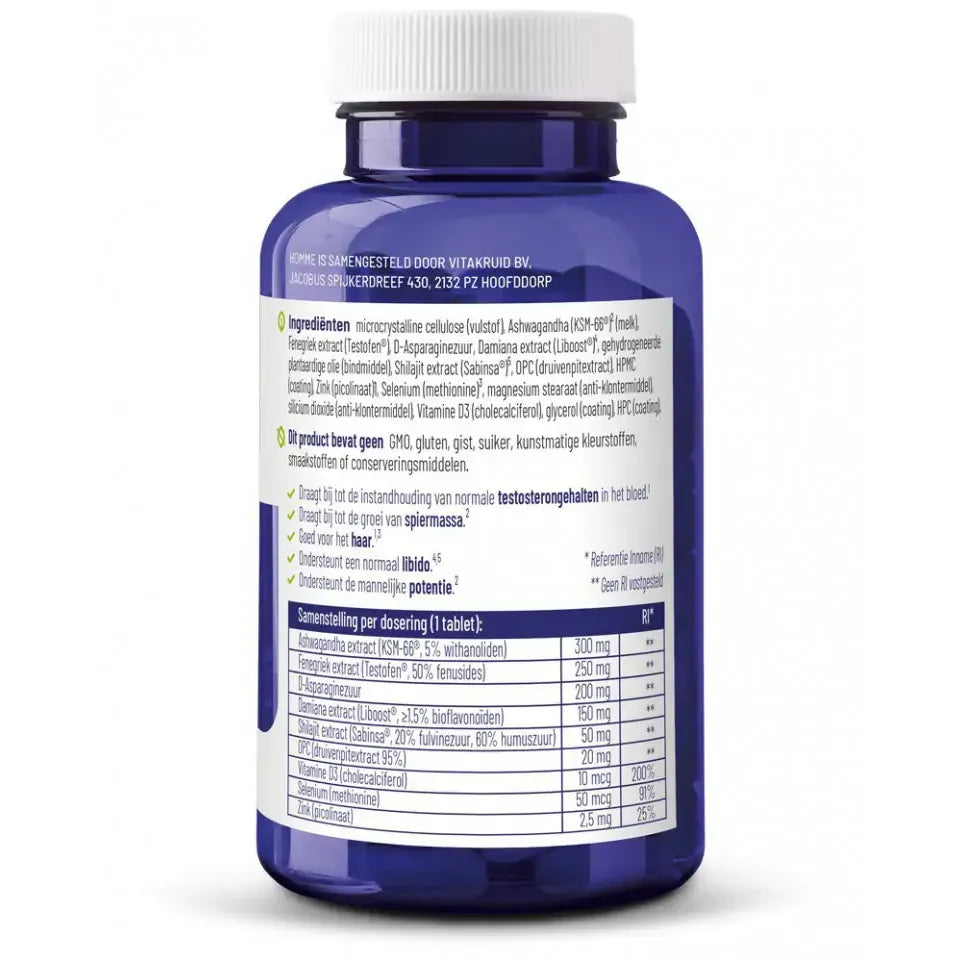 Vitakruid Homme 60 tabletten (afbeelding 3)