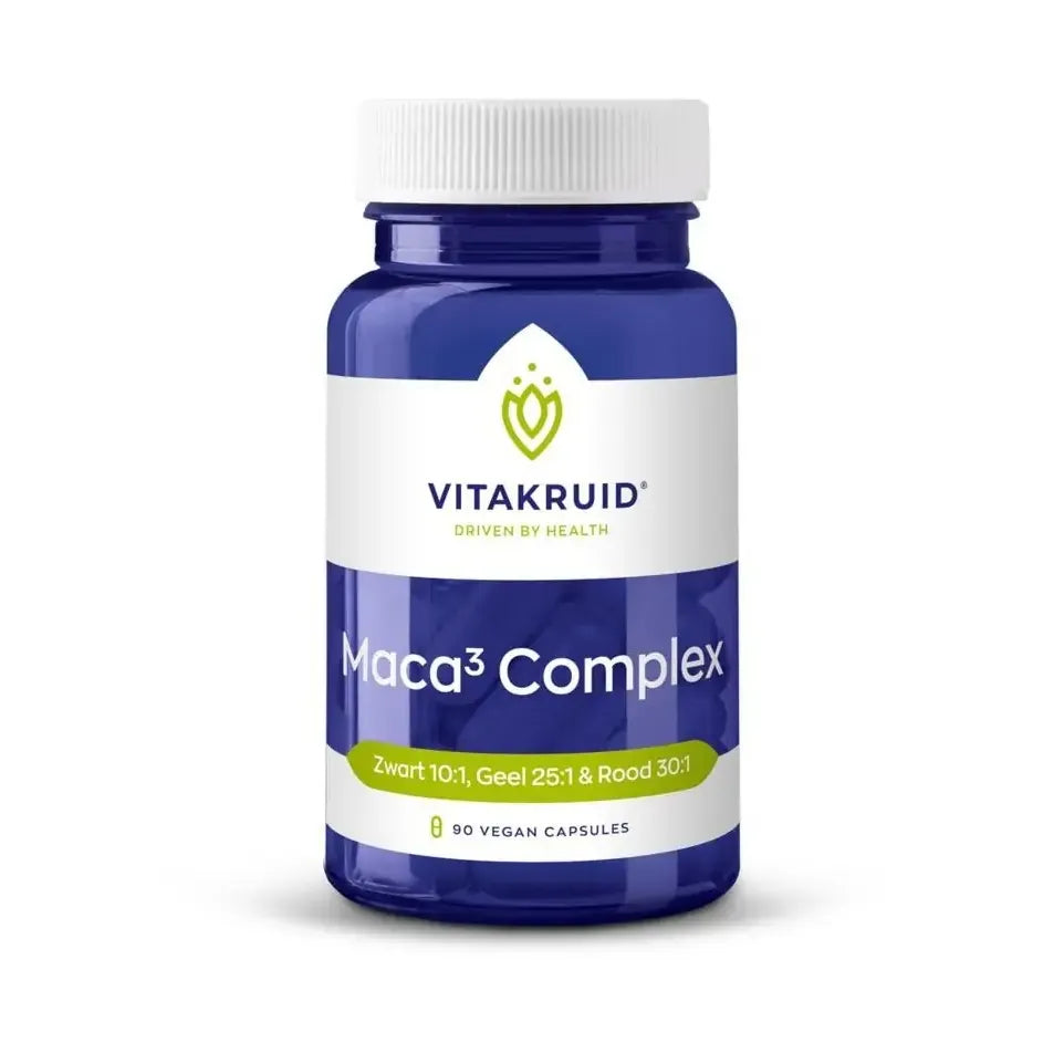 Vitakruid Maca complex zwart/geel/rood 90 vcaps