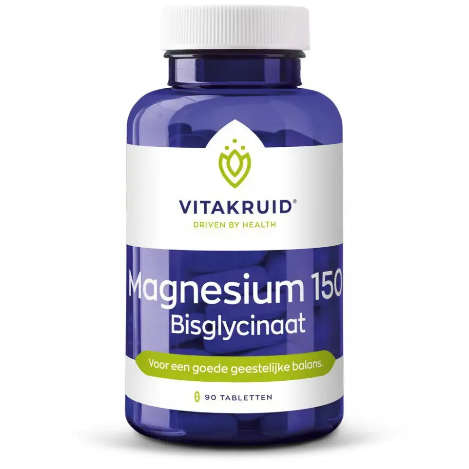 Vitakruid Magnesium 150 bisglycinaat 90 tabletten (afbeelding 1)