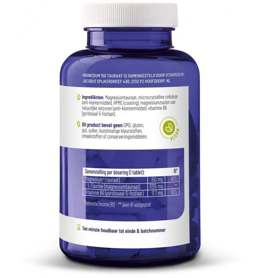 Vitakruid Magnesium tauraat 90 vcaps (afbeelding 3)