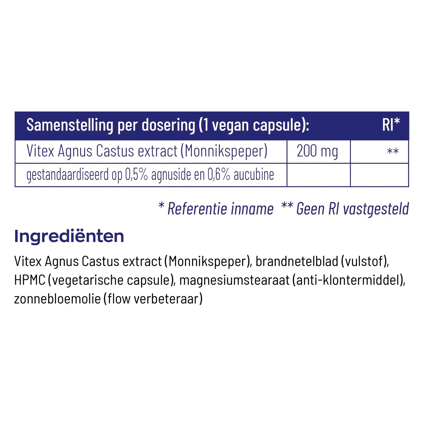 Vitakruid Monnikspeper 200 mg 60 vcaps