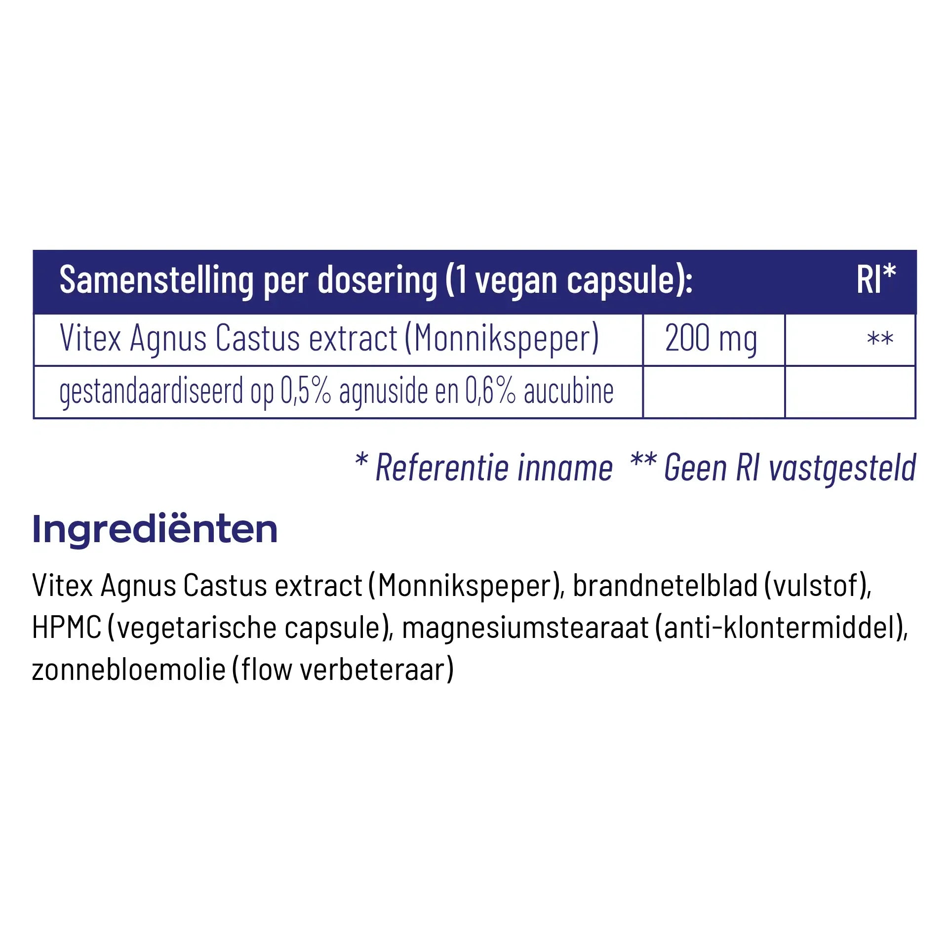Vitakruid Monnikspeper 200 mg 60 vcaps