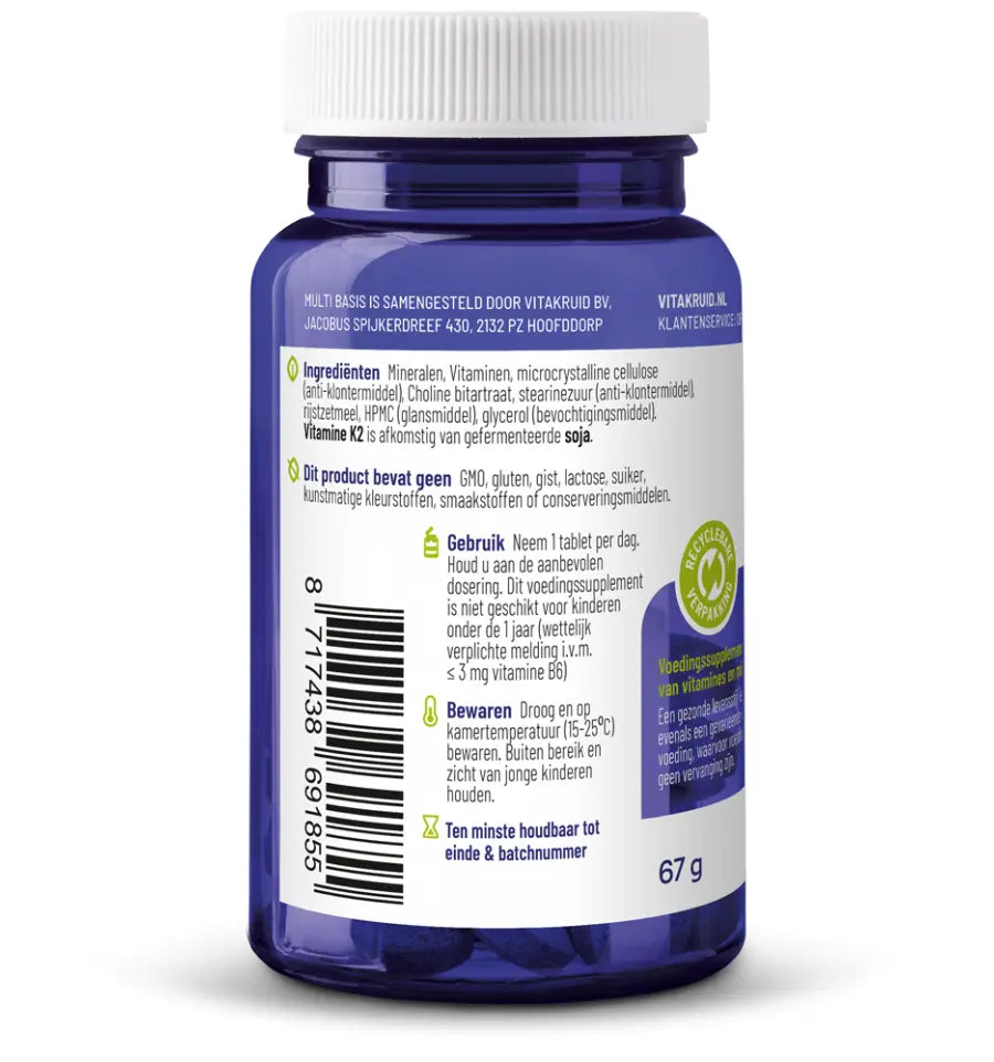 Vitakruid Multi basis 30 tabletten (afbeelding 2)