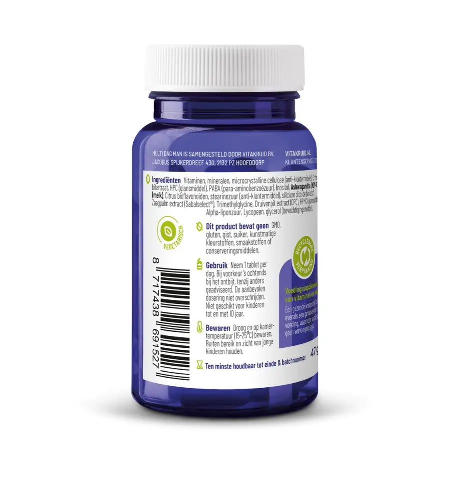 Vitakruid Multi dag man 30 tabletten (afbeelding 2)