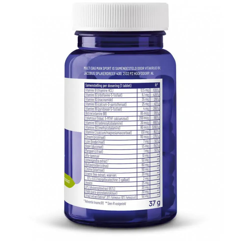 Vitakruid Multi dag man sport 30 tabletten (afbeelding 3)