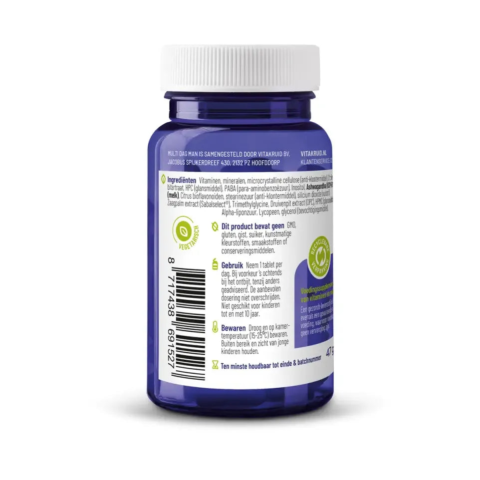 Vitakruid Multi Dag & Nacht Man 2 x 30 60 tabletten (afbeelding 3)