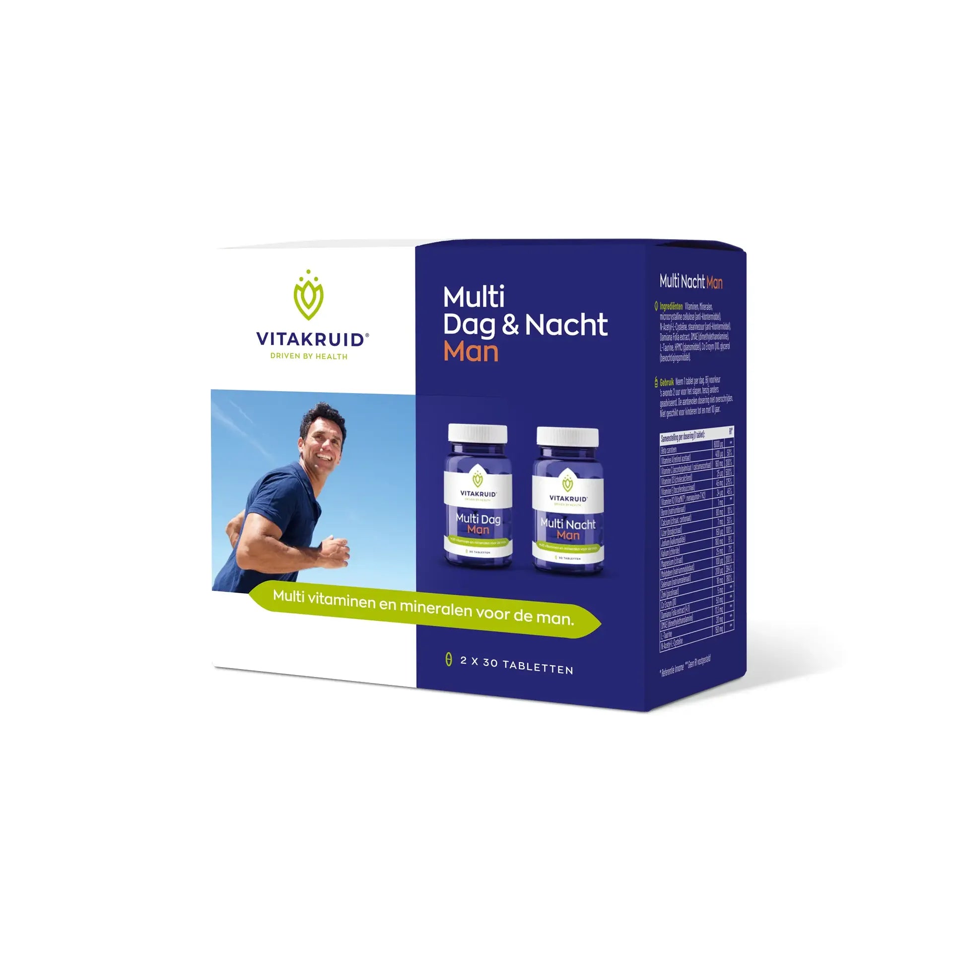 Vitakruid Multi Dag & Nacht Man 2 x 30 60 tabletten (afbeelding 1)