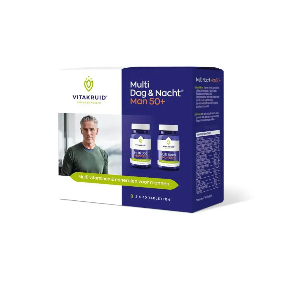 Vitakruid Multi dag & nacht man 50+ 2 x 30 60 tabletten (afbeelding 1)