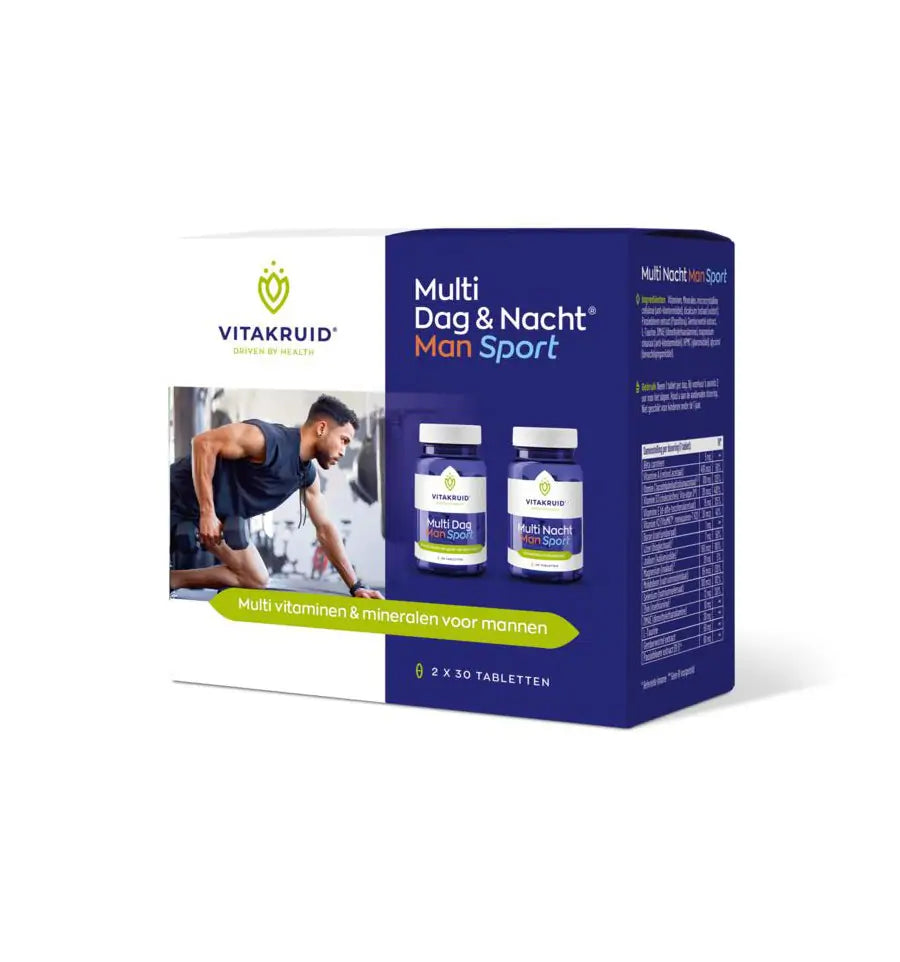 Vitakruid Multi dag & nacht man sport 2 x 30 60 tabletten (afbeelding 1)