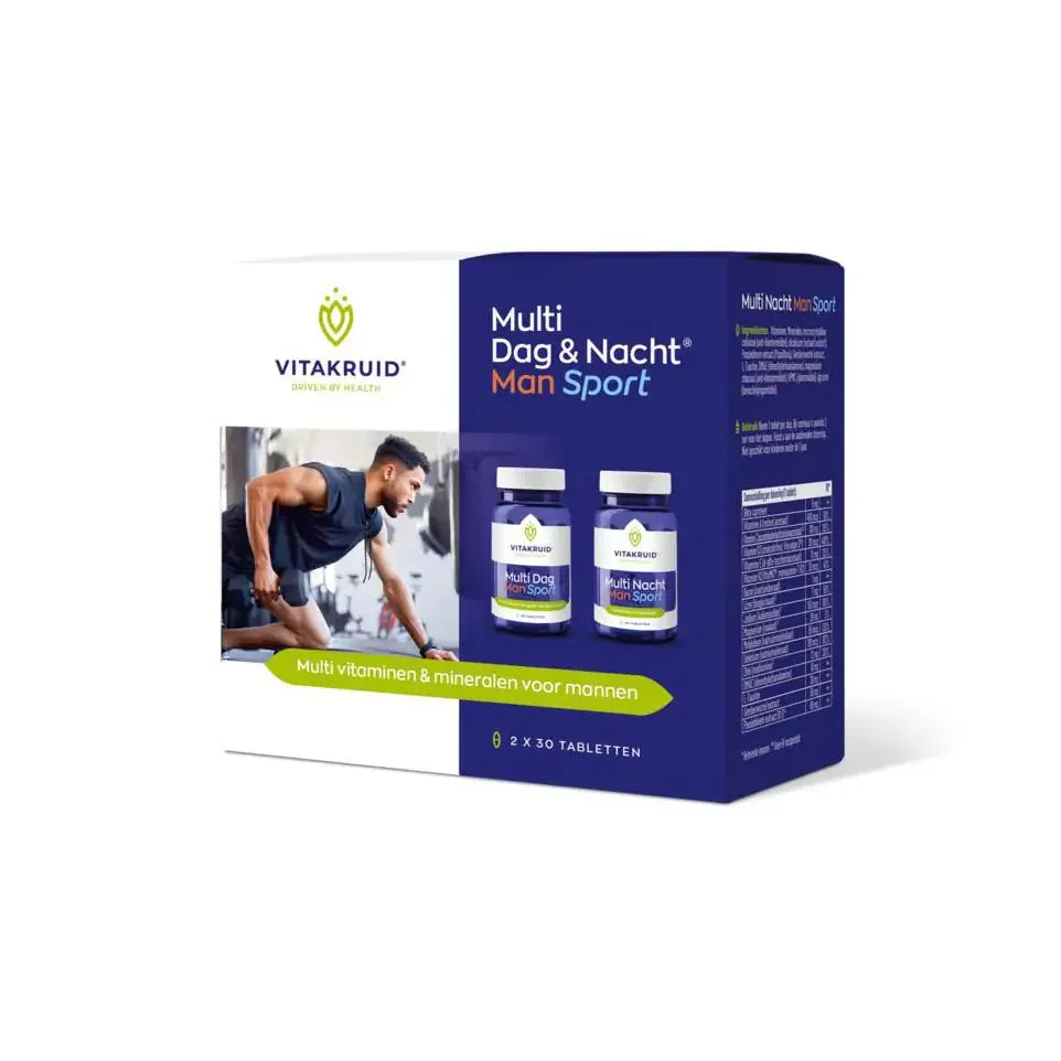 Vitakruid Multi dag & nacht man sport 2 x 30 60 tabletten (afbeelding 1)