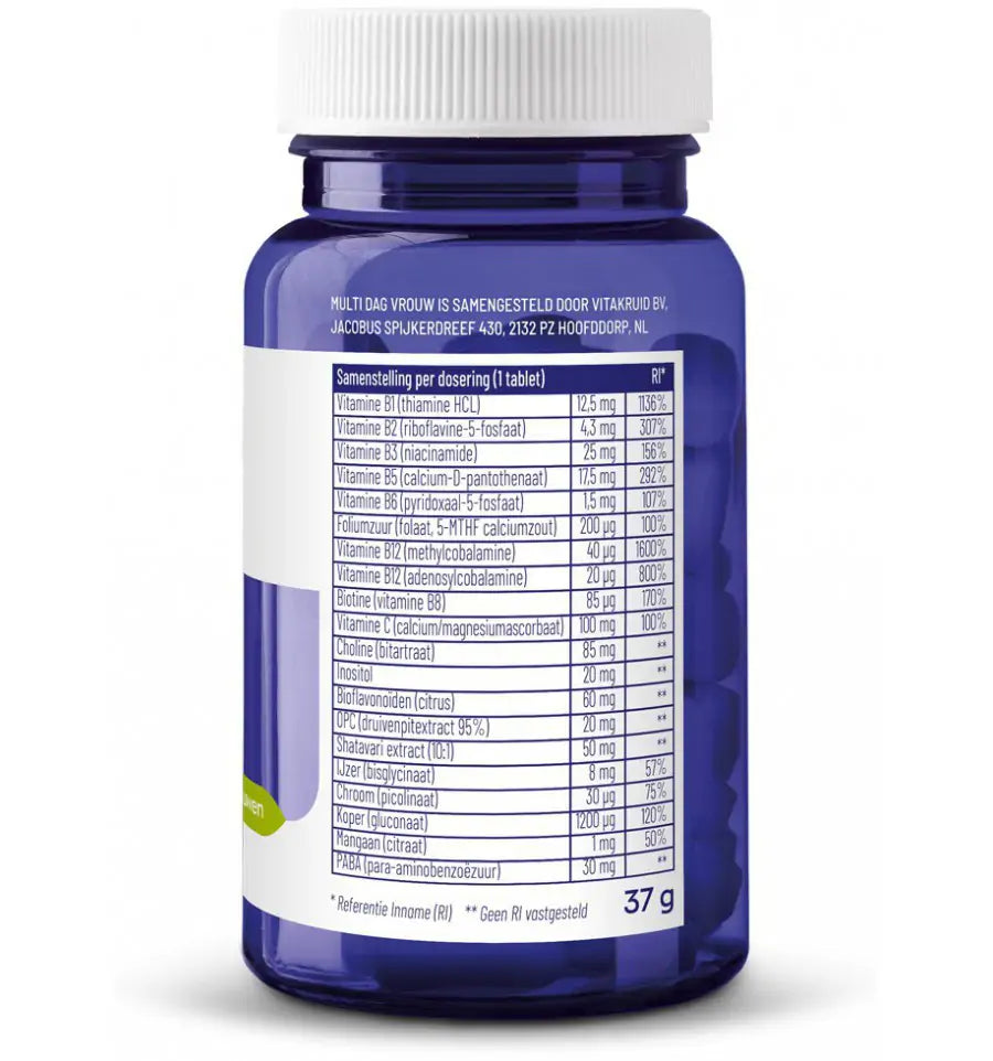 Vitakruid Multi Dag & Nacht Vrouw 2 x 30 60 tabletten (afbeelding 4)