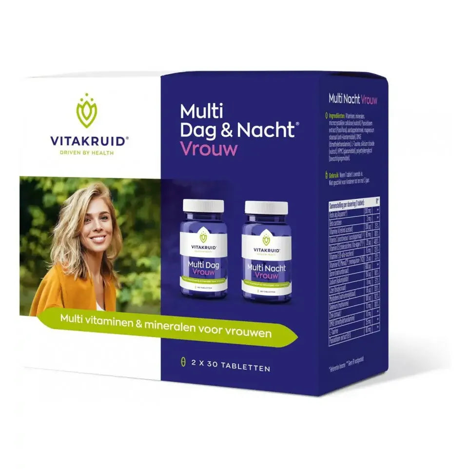 Vitakruid Multi Dag & Nacht Vrouw 2 x 30 60 tabletten (afbeelding 1)