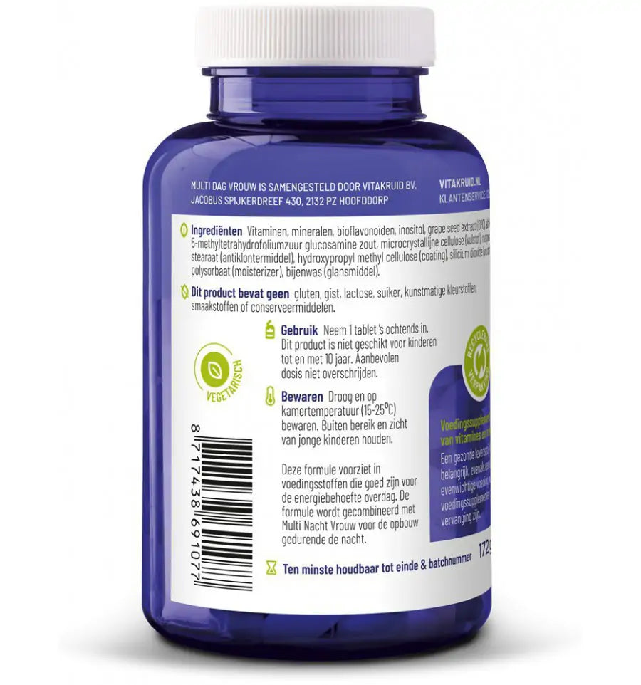 Vitakruid Multi Dag & Nacht Vrouw 2 x 30 60 tabletten (afbeelding 3)