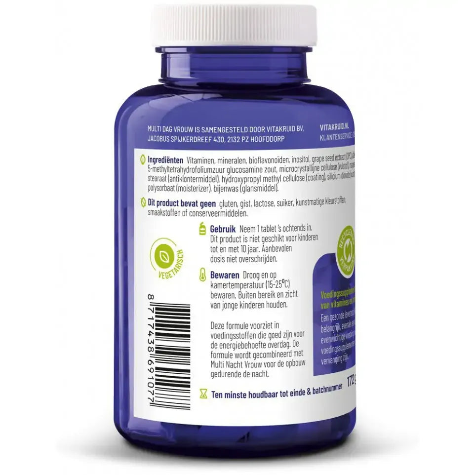 Vitakruid Multi Dag & Nacht Vrouw 2 x 30 60 tabletten (afbeelding 3)