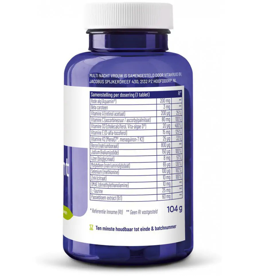 Vitakruid Multi Dag & Nacht Vrouw 2 x 30 60 tabletten (afbeelding 9)