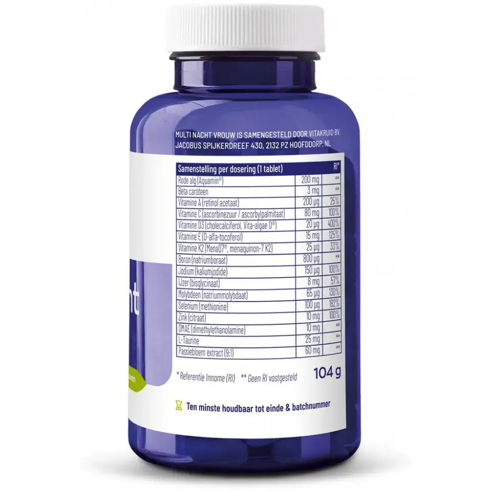 Vitakruid Multi Dag & Nacht Vrouw 2 x 30 60 tabletten (afbeelding 9)