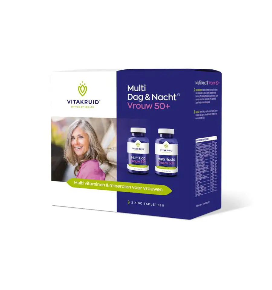 Vitakruid Multi dag & nacht vrouw 50+ 2 x 90 180 tabletten