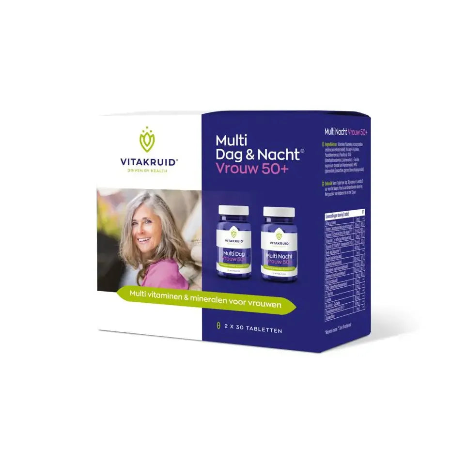 Vitakruid Multi dag & nacht vrouw 50+ 2 x 30 60 tabletten (afbeelding 1)