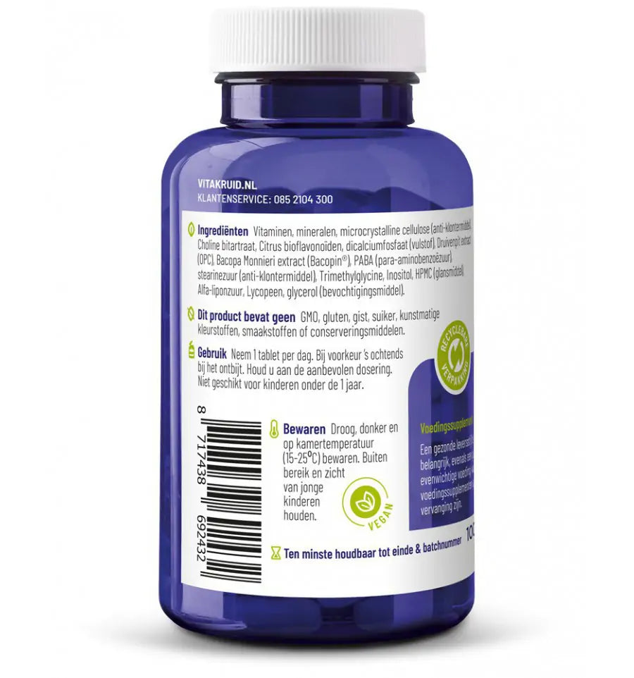 Vitakruid Multi dag & nacht vrouw 50+ 2 x 30 60 tabletten (afbeelding 3)