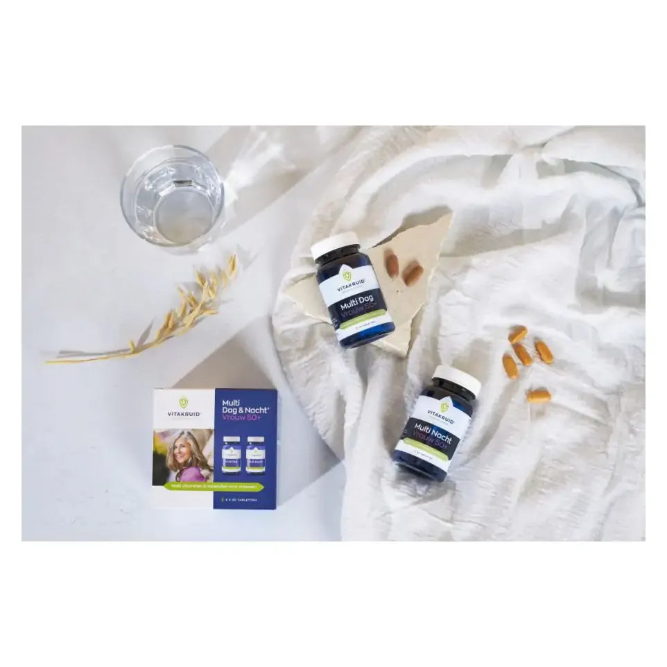 Vitakruid Multi dag & nacht vrouw 50+ 2 x 30 60 tabletten (afbeelding 12)
