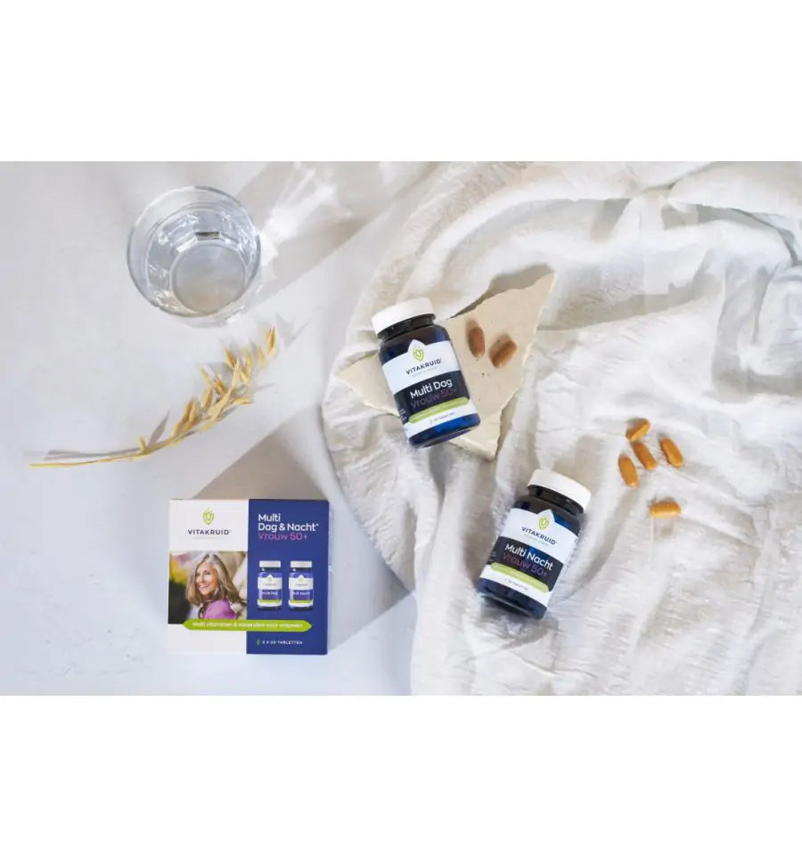 Vitakruid Multi dag & nacht vrouw 50+ 2 x 30 60 tabletten (afbeelding 12)