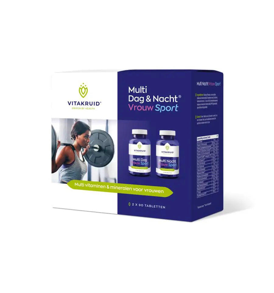 Vitakruid Multi dag & nacht vrouw sport 2 x 90 180 tabletten