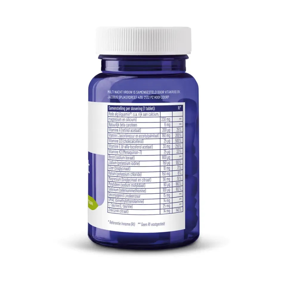 Vitakruid Multi nacht vrouw 30 tabletten (afbeelding 3)