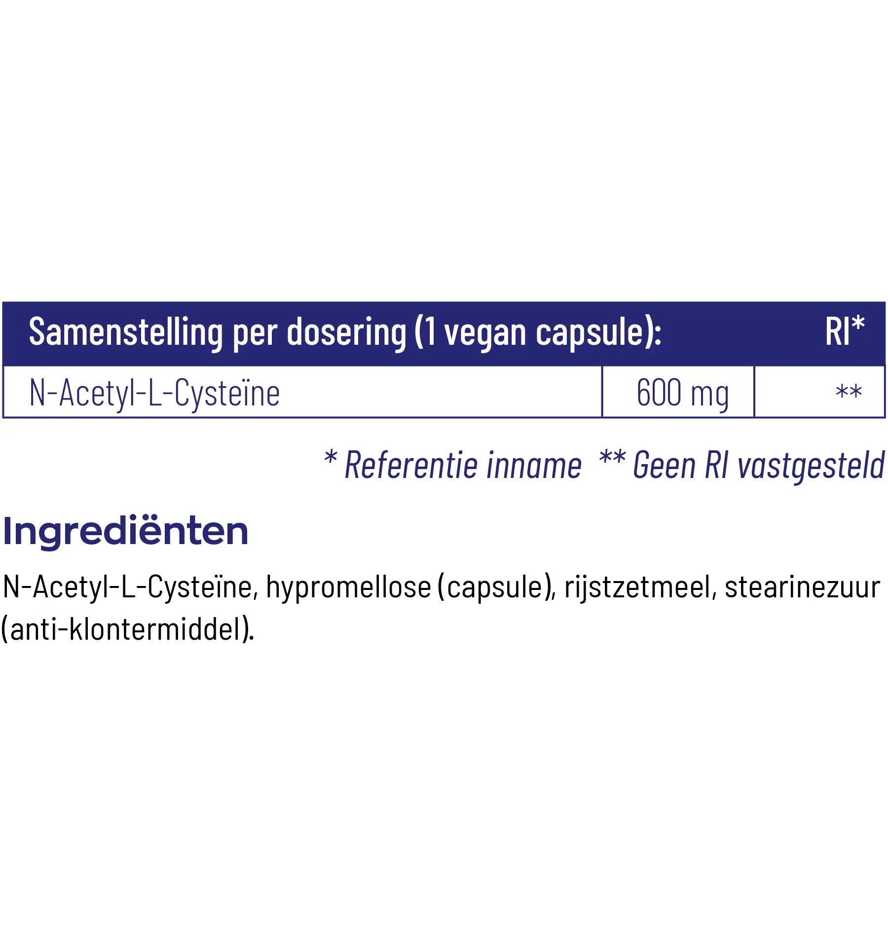Vitakruid NAC 600 mg 60 vcaps (afbeelding 4)