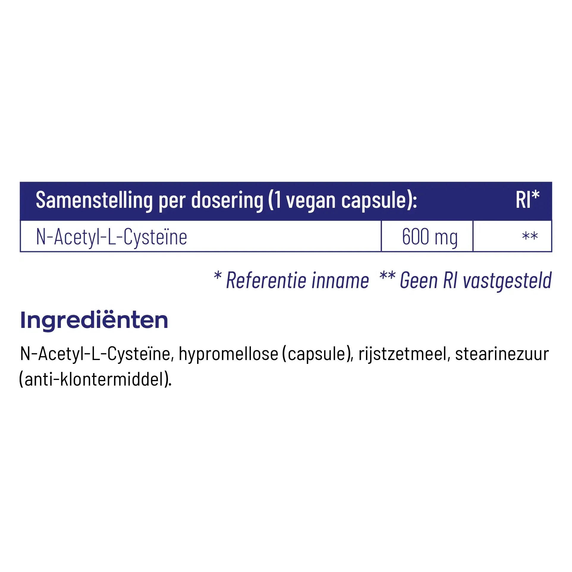Vitakruid NAC 600 mg 60 vcaps (afbeelding 4)