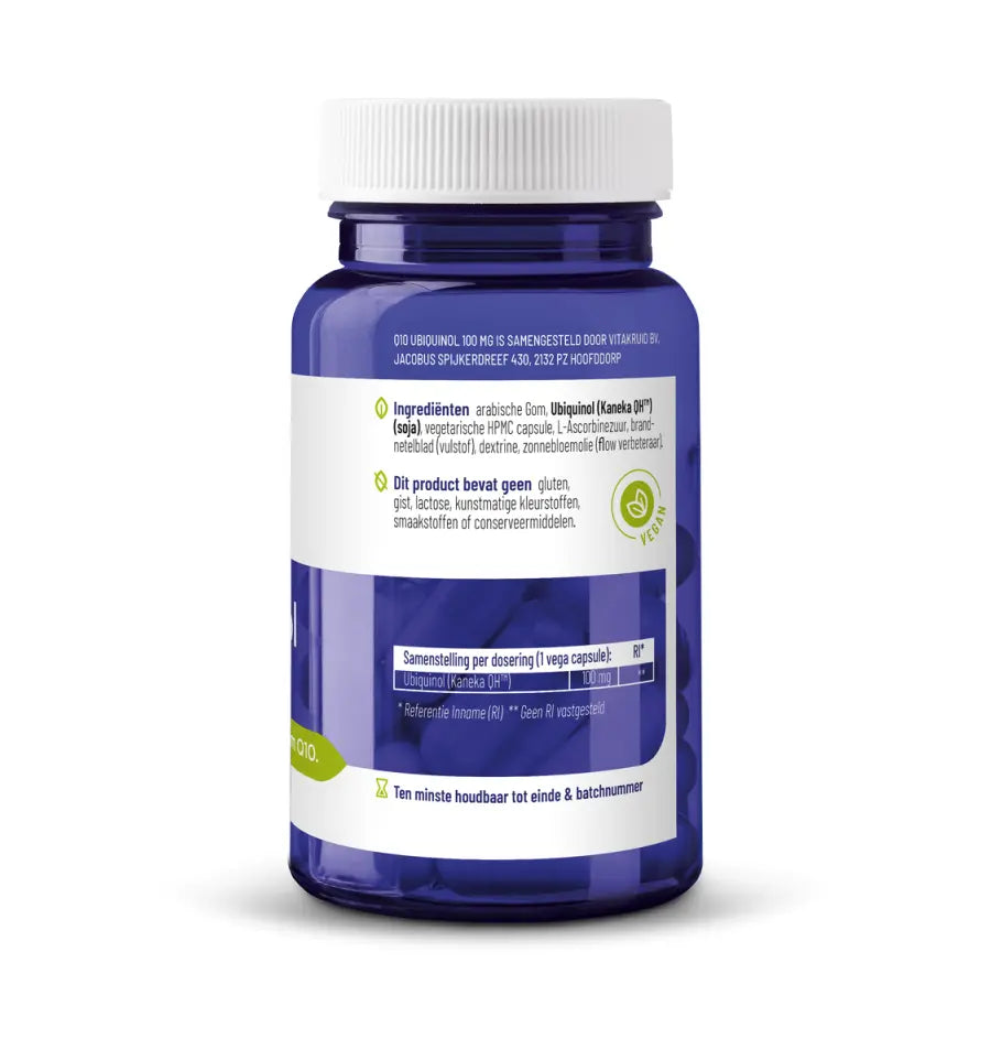 Vitakruid Q10 Ubiquinol 100 mg 60 vcaps (afbeelding 3)