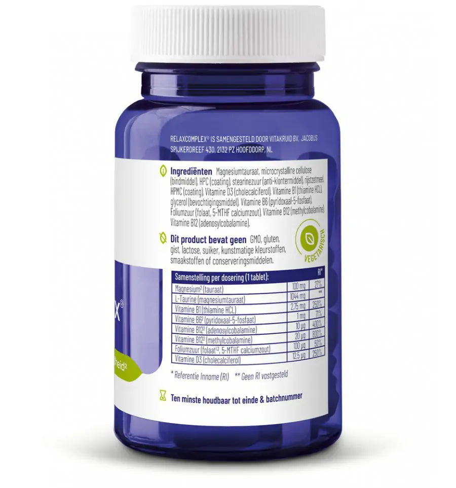 Vitakruid Relaxcomplex 30 tabletten (afbeelding 3)