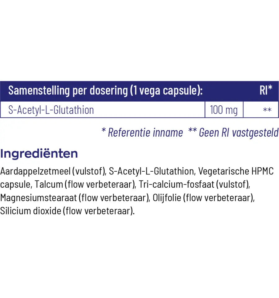 Vitakruid S-Acetyl-L-Glutathion 30 vcaps (afbeelding 4)