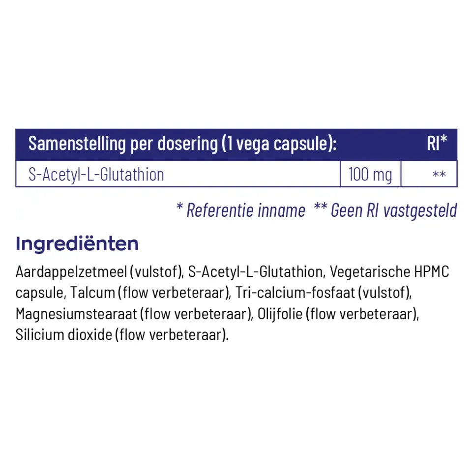 Vitakruid S-Acetyl-L-Glutathion 30 vcaps (afbeelding 4)