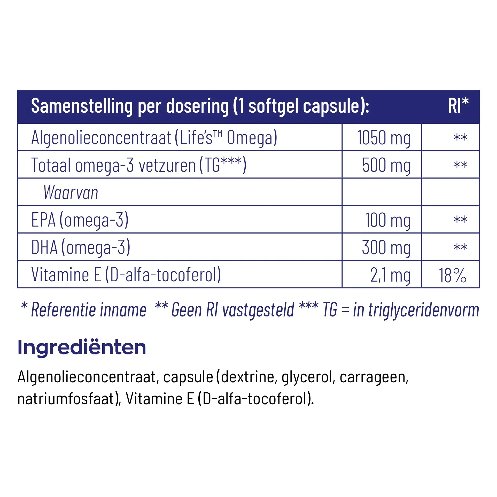 Vitakruid Vegan Omega-3 1000 TG 60 Capsules