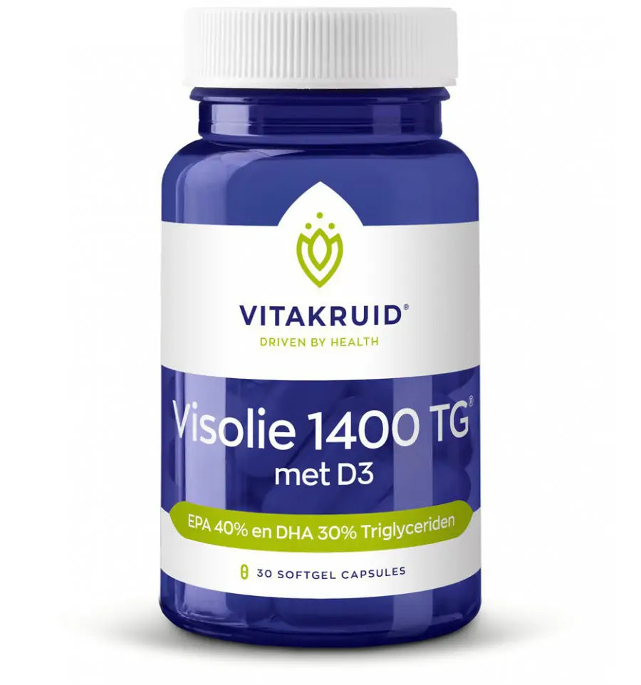 Vitakruid Visolie 1400 + D3 30 softgels (afbeelding 1)