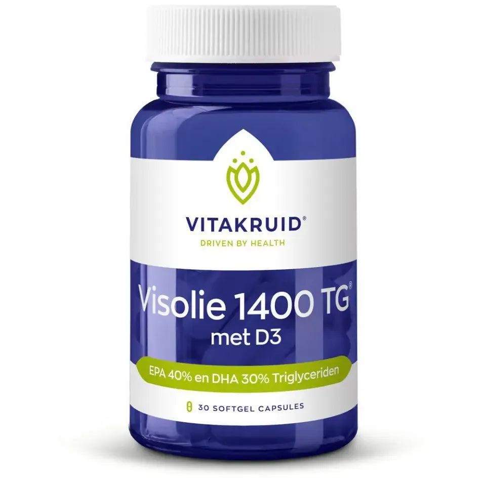 Vitakruid Visolie 1400 + D3 30 softgels (afbeelding 1)