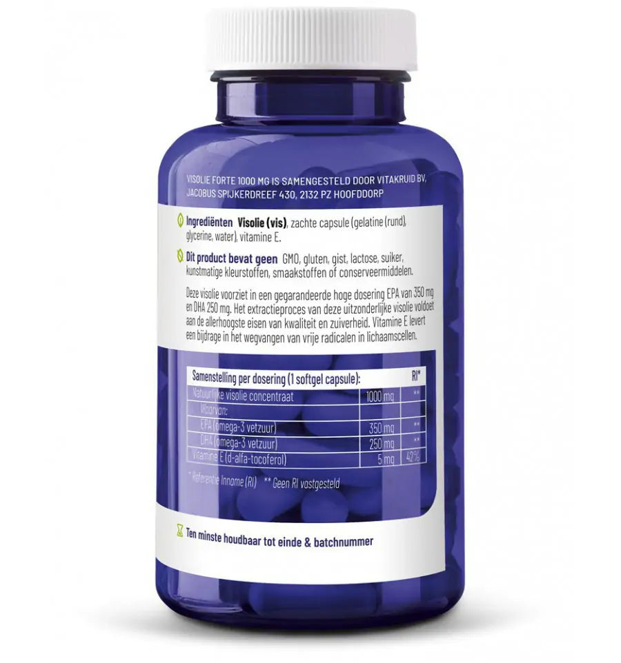 Vitakruid Visolie Forte 1000 mg 90 softgels (afbeelding 3)